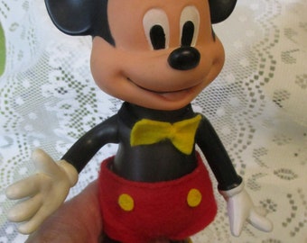 Mickey Mouse, Hong Kong, Vinyl Doll, Disney, Mickey Figurines, Vintage Disney, Vintage Mickey, Mickey Doll, Disney Collectibles