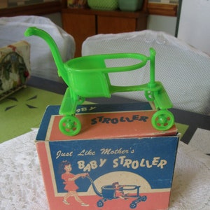 Miniature Stroller, Doll Stroller, Toy Stroller, Jeryco, Plastic Toys, Vintage Toys, Dollhouse Baby, Miniature Buggy, Doll Furniture