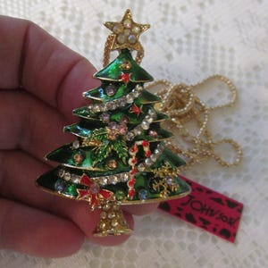 Betsey Johnson, Christmas Tree Necklace and Brooch