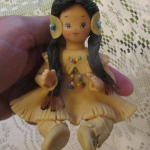 Polymer Clay, Indian Girl, Indian Figurine, Indian Doll, Art Doll, OOAK Doll
