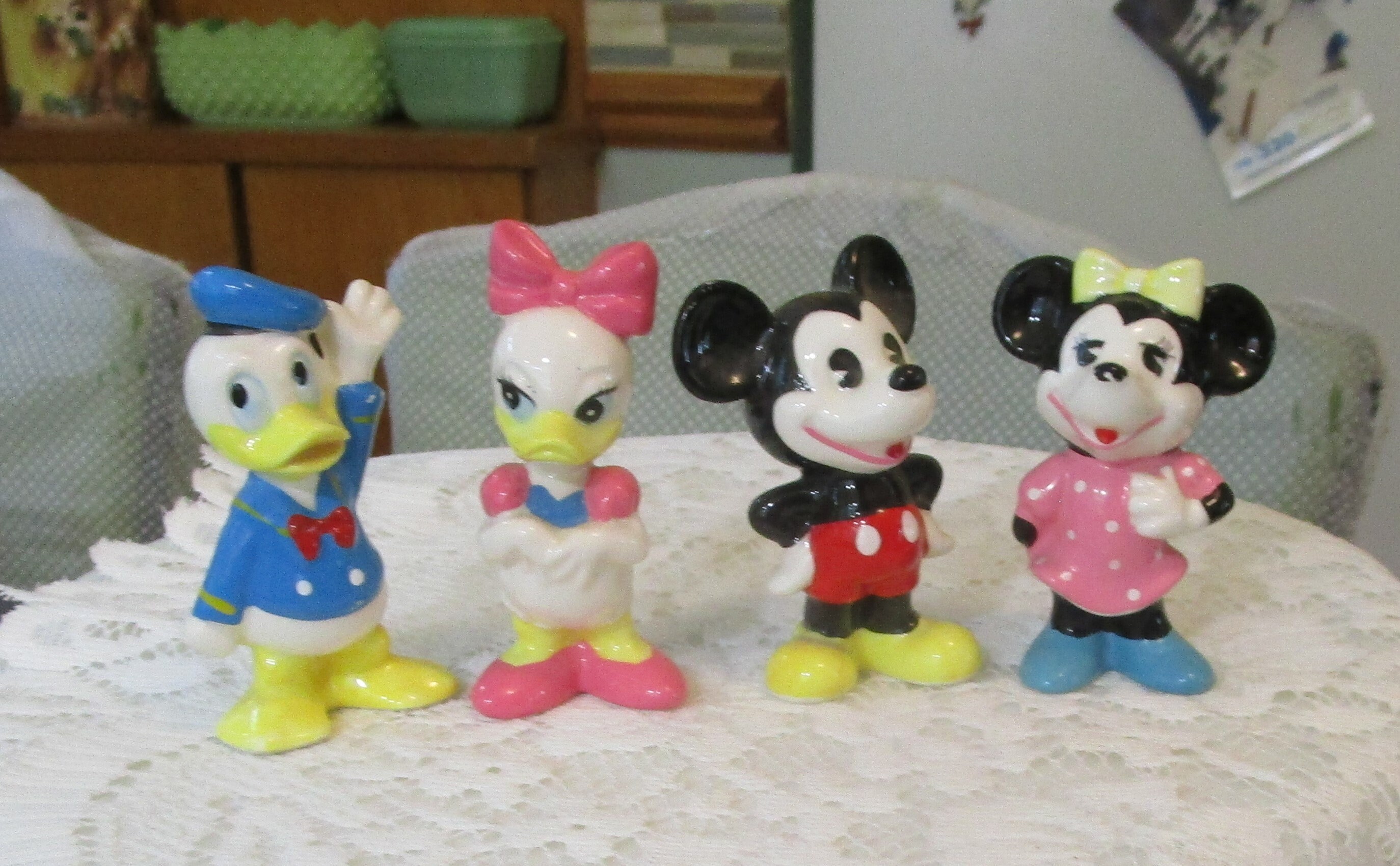 4, Disney Figurines, Walt Disney Productions, Minnie Mouse 4, Disney Figurines, Walt Disney Productions, Minnie Mouse