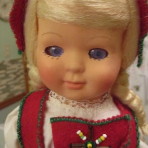 11.5in, Celluloid Doll, Norwegian Doll, Vintage Doll, Antique Doll, Norway Doll, Vintage Toys