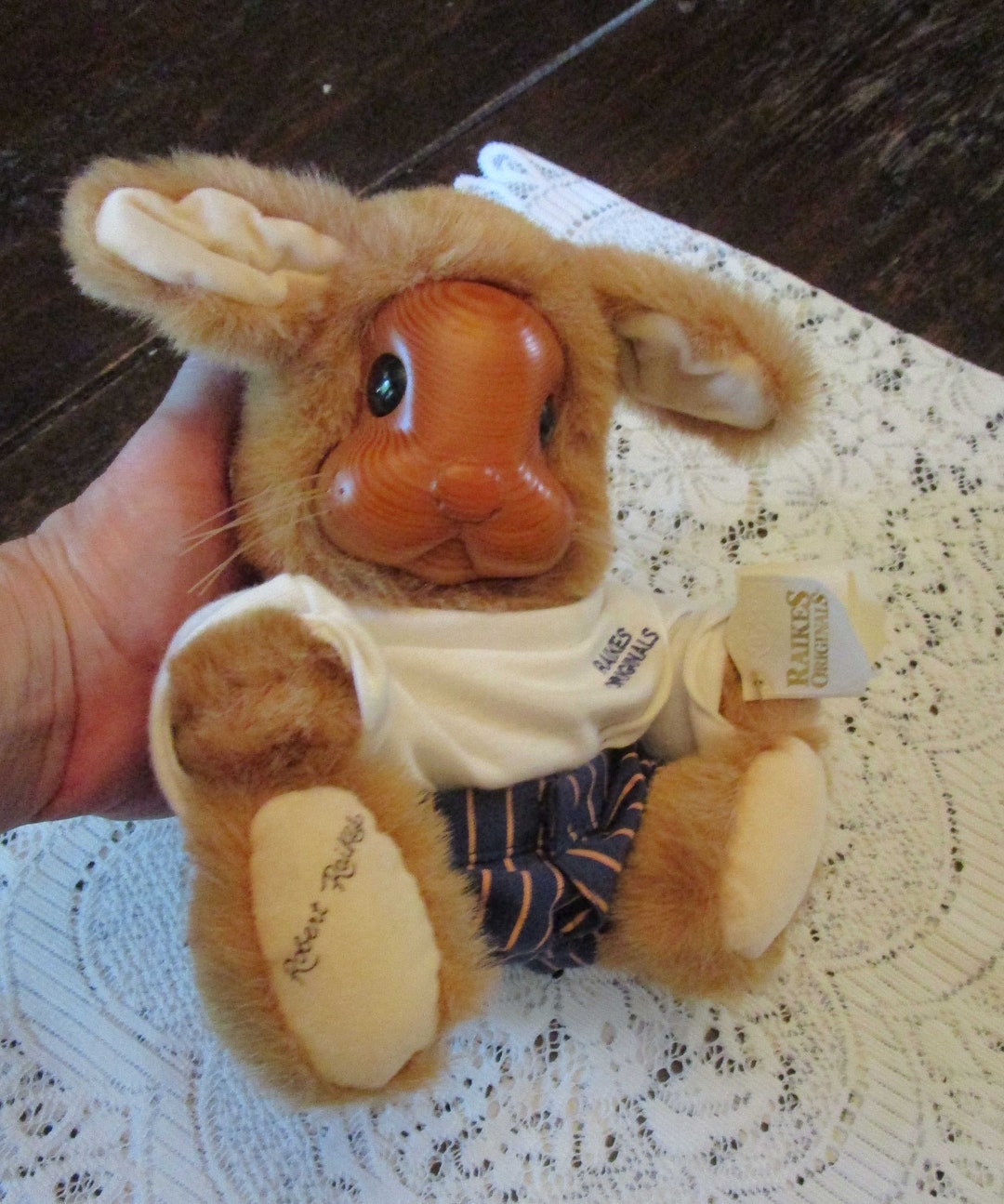 Raikes Bunny Raikes Originals Stuffed Rabbit Raikes Rabbit Etsy