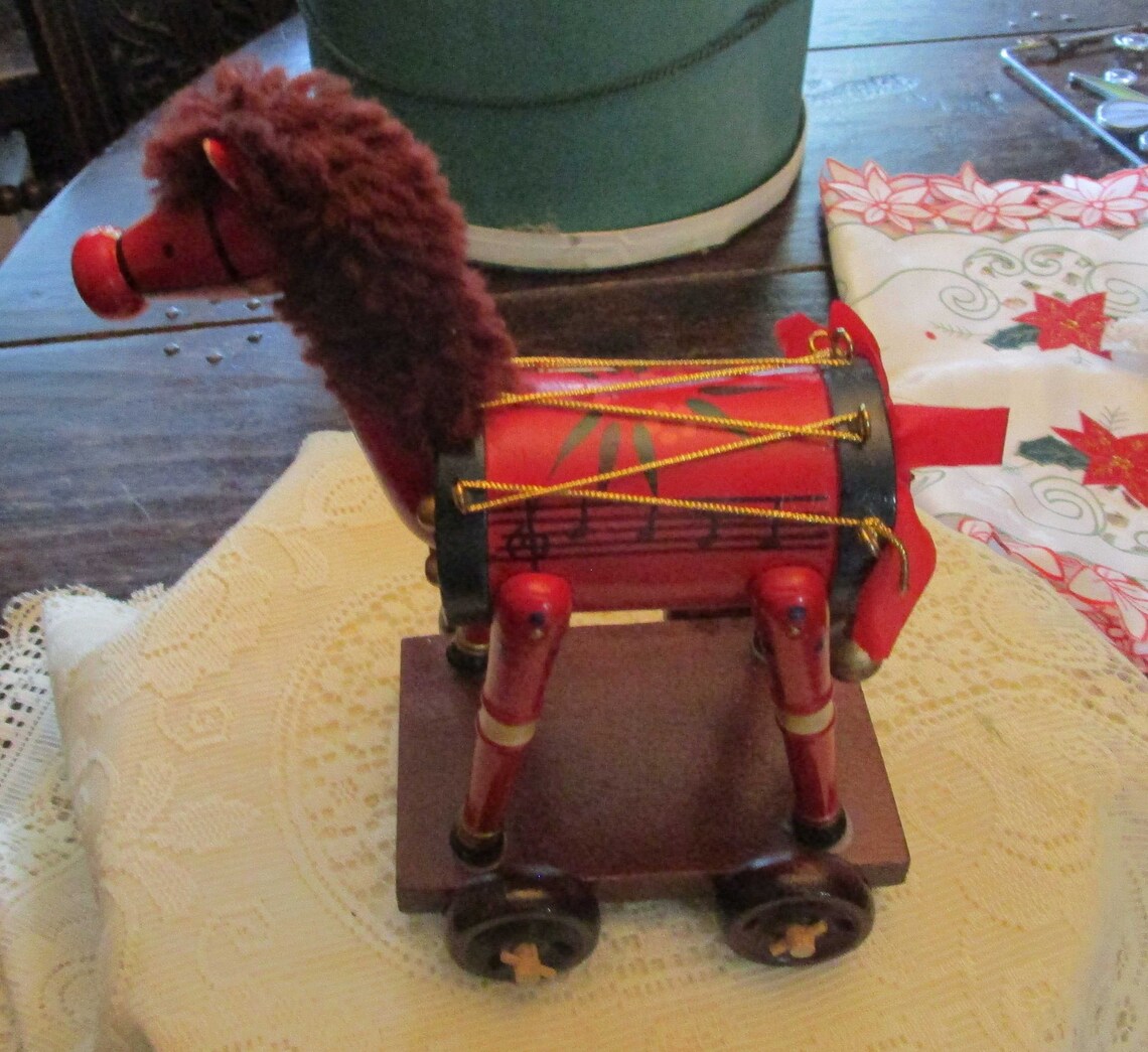 Toy Horse Wooden Horse Vintage Horse Decorative Horse Etsy