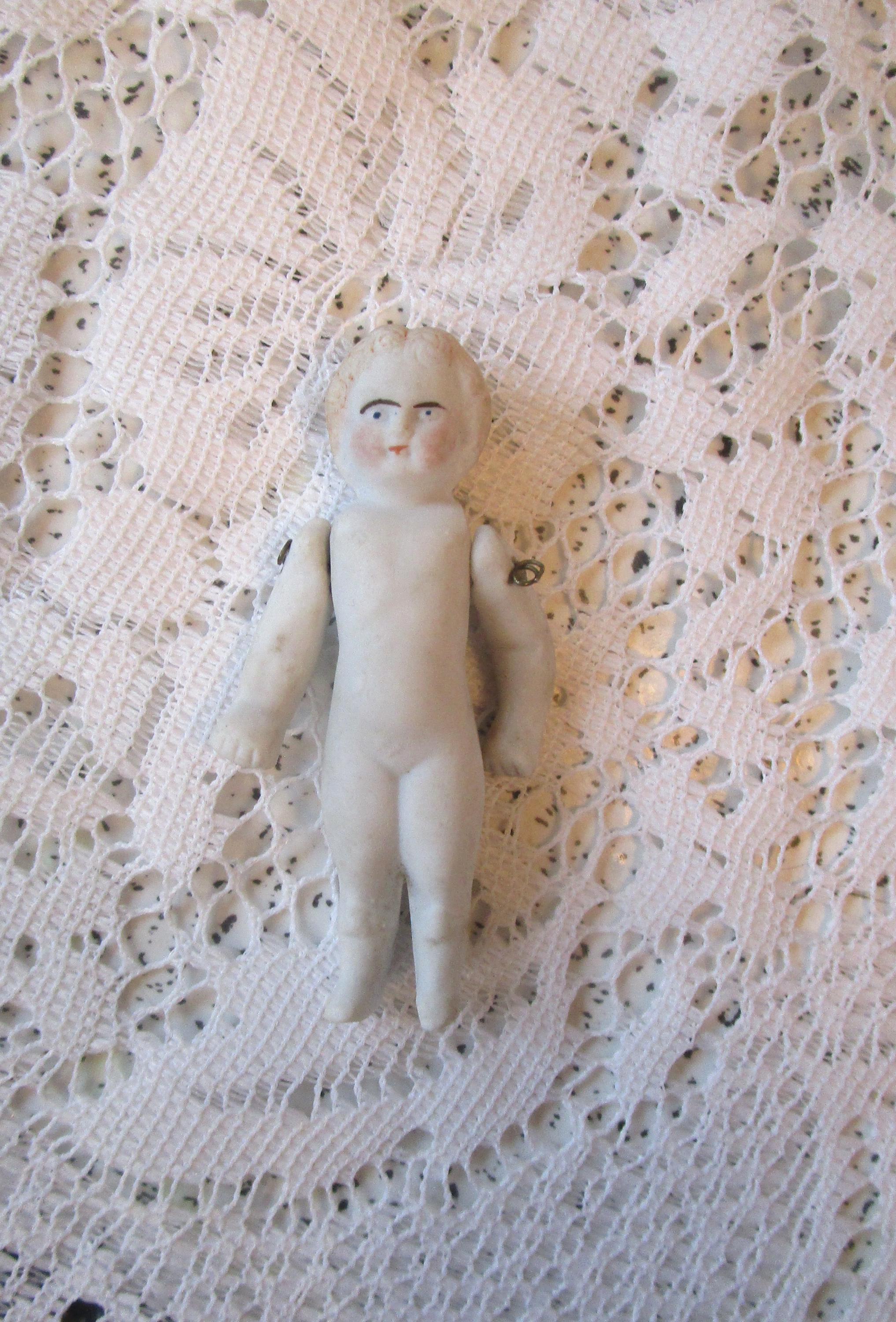 Dollhouse Doll, Antique Doll, Frozen Charlotte, Bisque Doll, Miniature Doll, Dollhouse Miniatures, Vintage Doll, Antique Dollhouse