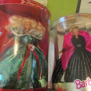 2, 1990s, Barbie Dolls, Mattel Barbie, Holiday Barbie, Vintage Barbie, Christmas Barbie, Christmas Dolls, Christmas Toys