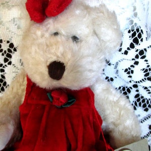 Boyds Bear, Erin, Teddy Bears, Vintage Bears, Plush Bears, Boyds Plushies, Toy Bears, White Bear, Bearwear, Stuffed Animal, Stocking Stuffer