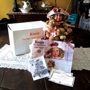 Boyds Doll, First Doll, Boyds Bears, Rosie, Teddy Bears, Porcelain Doll, Toy Bear, Danbury Mint, Rosie Doll, Miniature Bears, Collector Doll