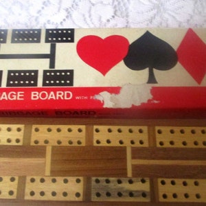 Cribbage Board, Inlaid Cribbage Board, Wooden Cribbage Board, Vintage Games, Game Boards, Cribbage, Card Games, Made in Hong Kong