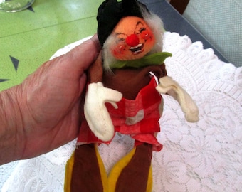 1980, Annalee Clown, Clown Doll, Annalee Dolls, Vintage Clowns, Vintage Annalee, Felt Dolls, Cloth Dolls, Toy Clowns, Circus Toys