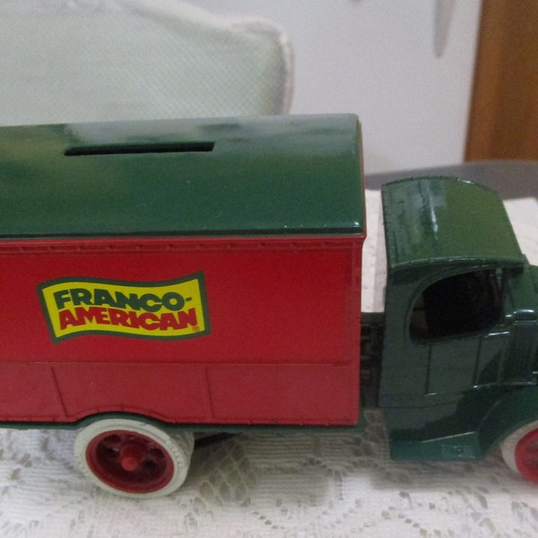 Franco American, Mack 1926 Bulldog, Ertl, Toy Truck, Truck Bank, Cast Toys, Cast Banks, Vintage Trucks, Cast Trucks, Vintage Toys, Toy Bank