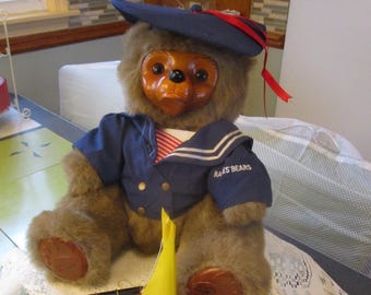 15 in Raikes Sailor Pouty Bear with Boat and Telescope