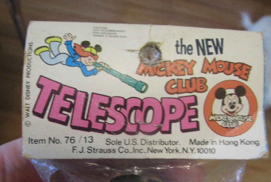 Mickey Mouse Club, Toy Telescope, Disney Productions, Disney Toys