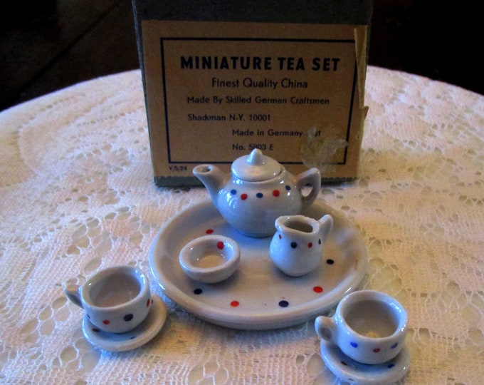 Miniature Tea Set German Original Box Shackman Tea Set Etsy