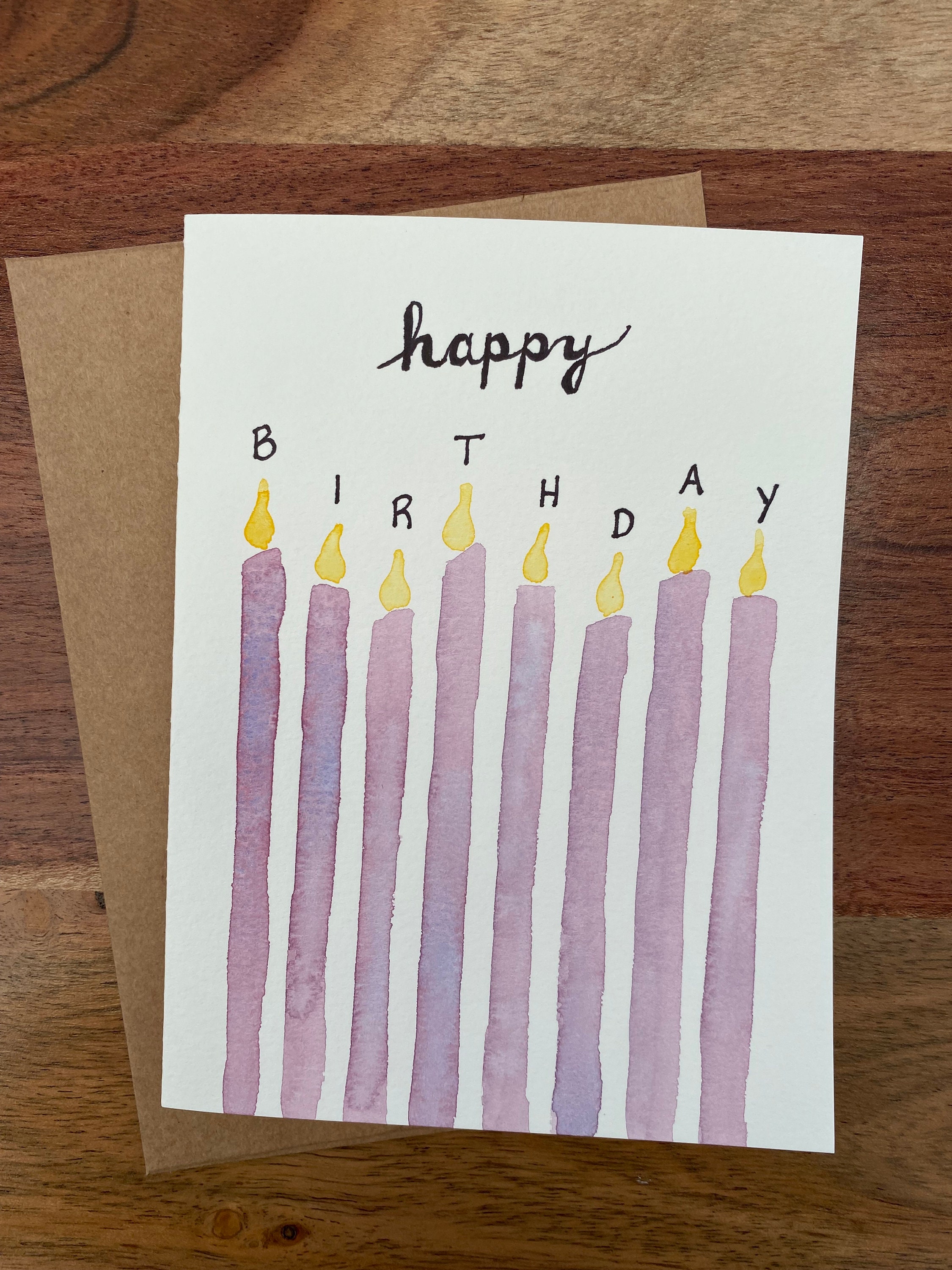 Birthday Card Happy Birthday Card Watercolour Card - Etsy Canada