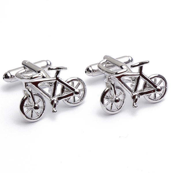 Cufflinks - Bicycle City Bike Silver