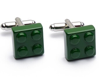 Cufflinks - Lego Lego Brick Green