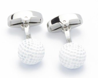 Boutons de manchette - Balle de golf Deux balles de golf blanches