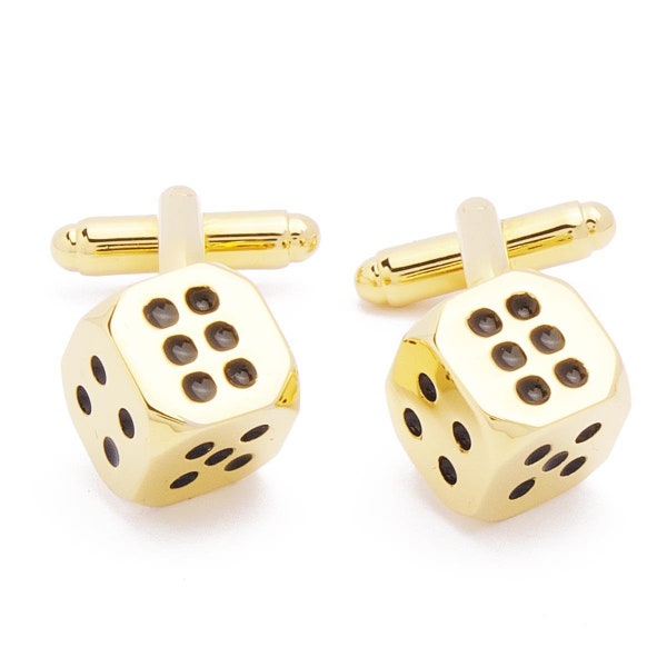 Cufflinks - Dice Dice Dice Dice Gold