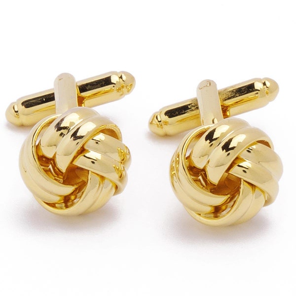 Cufflinks - Button Metal Gold Knot