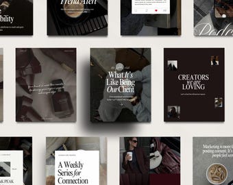 Luxus Social Media Canva Templates, Modern (65 Posts, 1080x1350px & 1080x1920px )