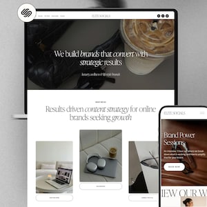 Squarespace 7.1 Website Template, Agency and Social Media Manger