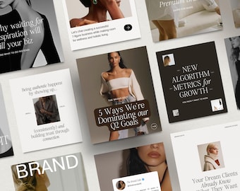 Neutrale Social Media Templates, sauberes Editionsdesign (Canva)