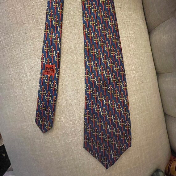 Hermes Silk tie, EVC - image 2