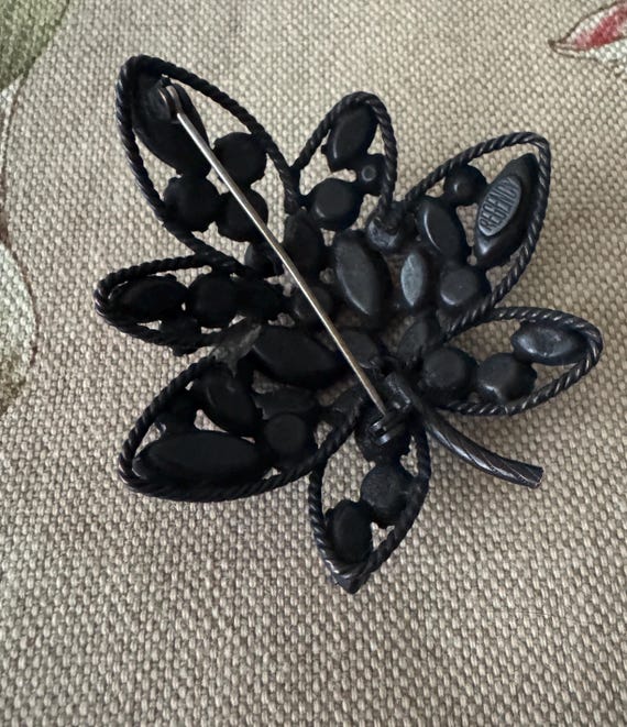 Ruby Red Regency Brooch and Earrings Set, 50’s - image 3