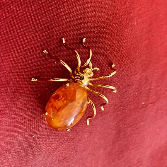 Amber Spider Pin, West Germany New 80’s - image 2