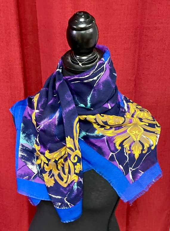 YSL Wool Scarf, New 90s