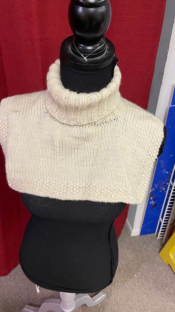Hand-knit Wool Dicky Turtleneck, New 80s