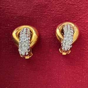 Kenneth Jay Lane Rhinestone Earrings & Ring, 80s