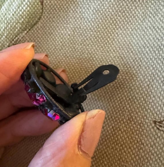 Ruby Red Regency Brooch and Earrings Set, 50’s - image 9