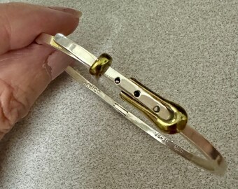 Taxco Silver Adjustable Buckle Bracelet, New 80’s