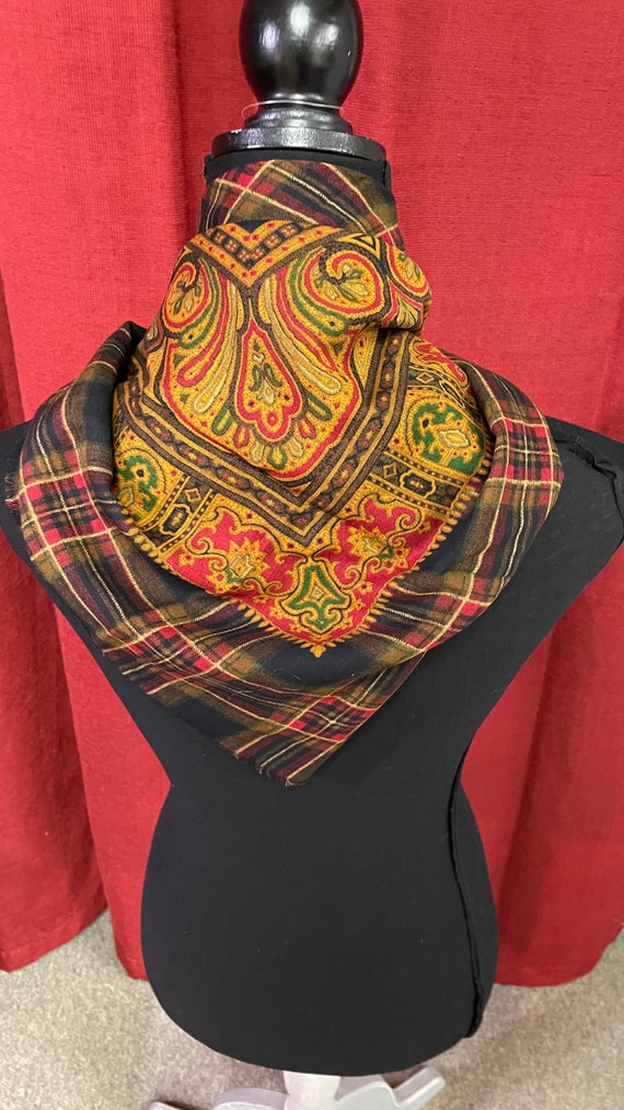 YSL Wool Scarf, 90s EVC - image 1