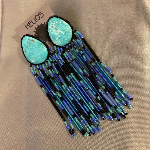 Helios Turquoise 80’s Earrings NWT