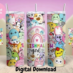 Squishmallow Tumbler Wrap, 20oz Tumbler Wrap, Girls Tumbler Wrap, Cute Tumbler Wrap,