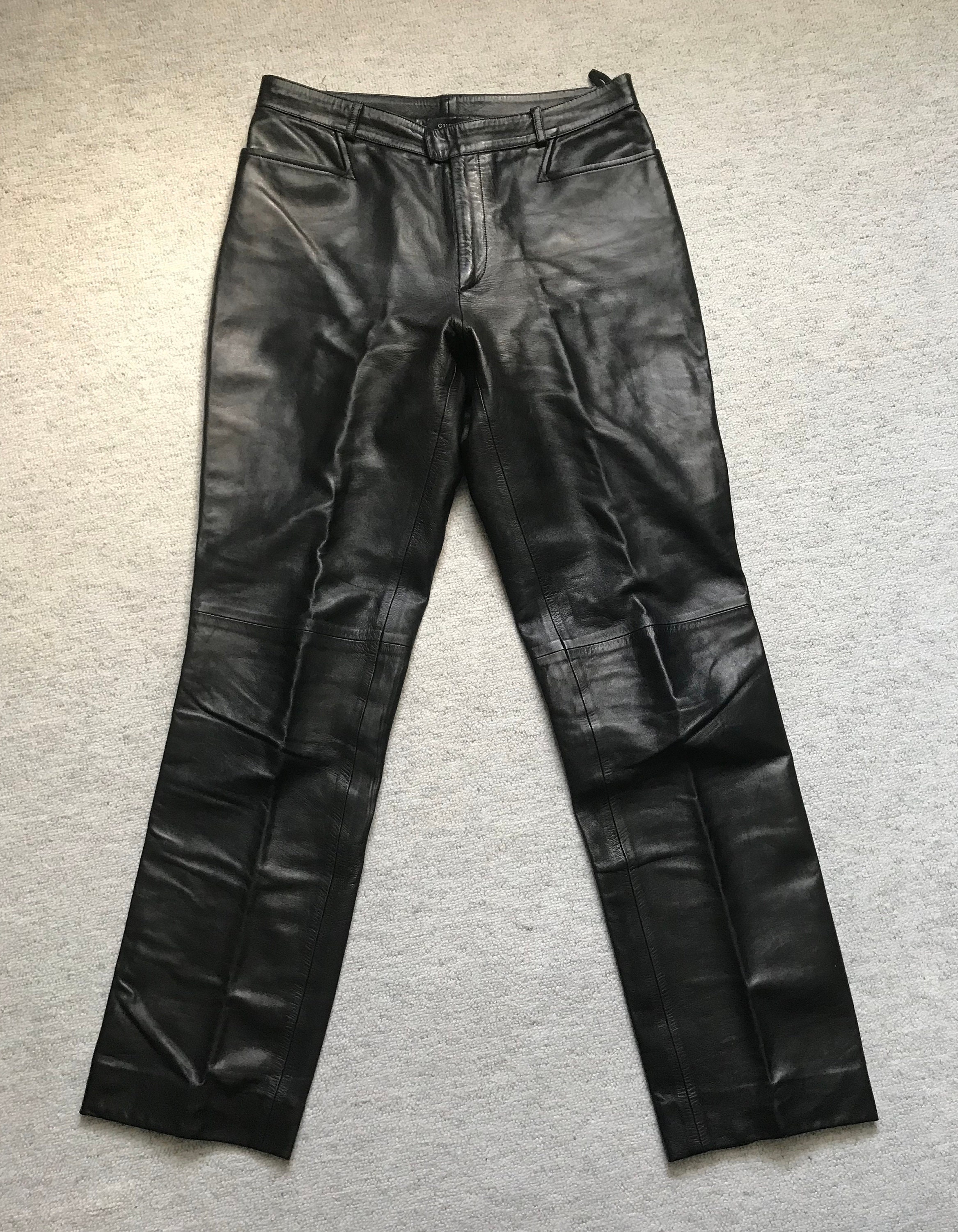 Gucci Black Plonge Leather Flare Trousers  Runway Catalog