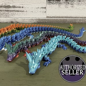 3D Articulated Crystal Dragon- Designed by Cinderwing3D (Authorized Seller)