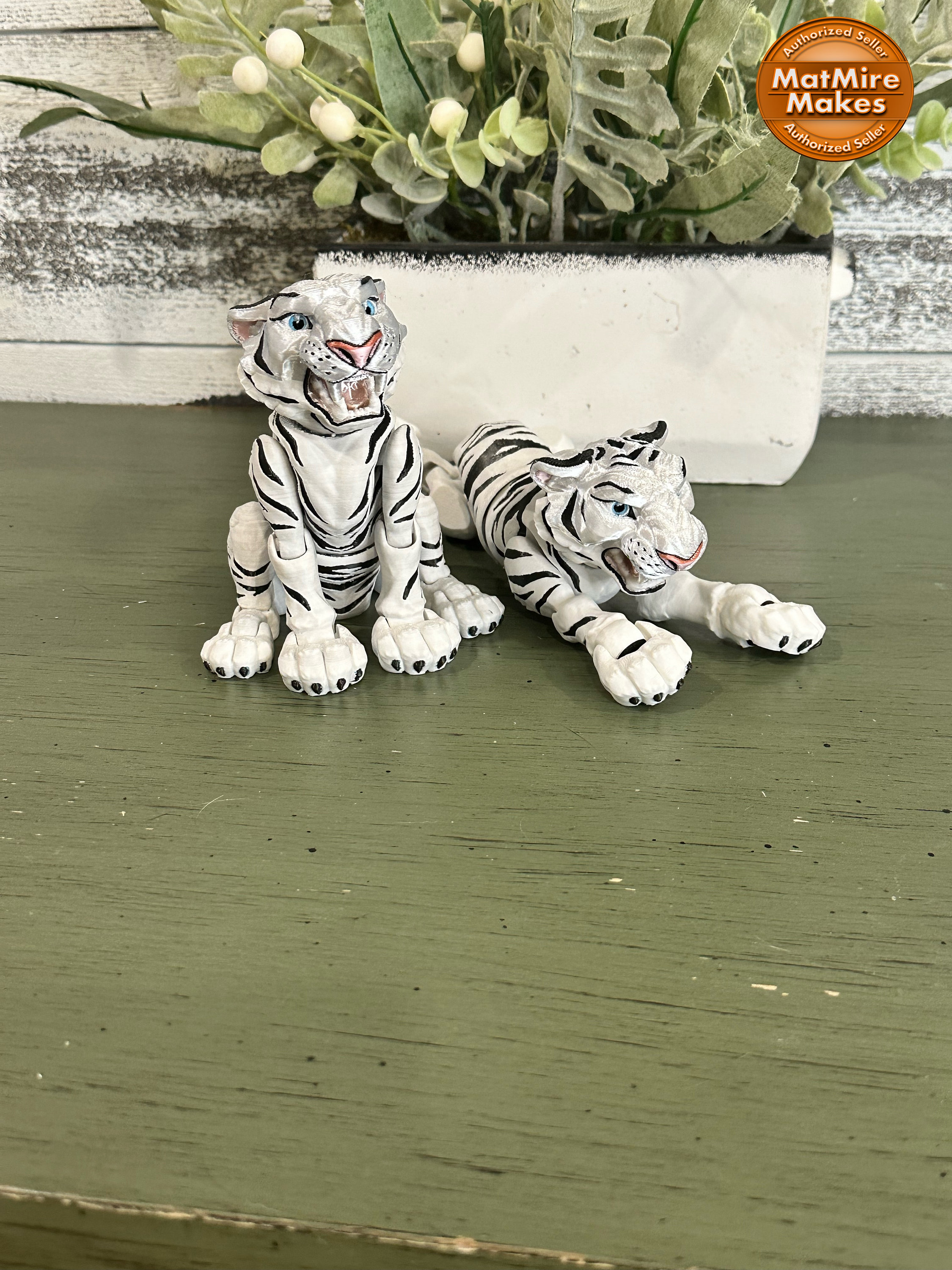 Articulated White Tiger- Designed by Matmire Makes (authorized