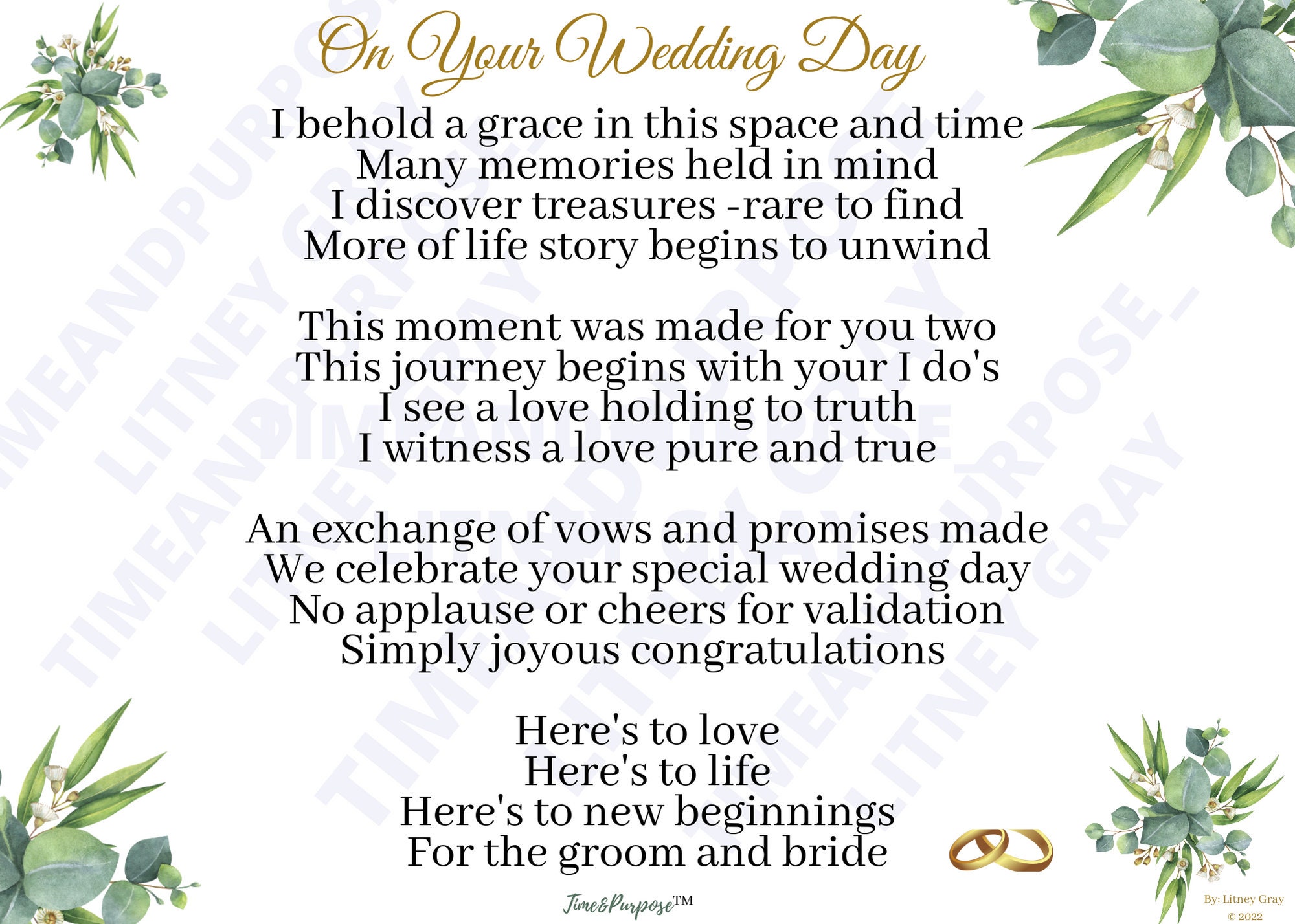 Wedding Poem - Etsy