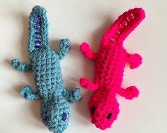 Crochet Lizard Fidget Toy: Sensory Bead Plush, Anxiety Relief