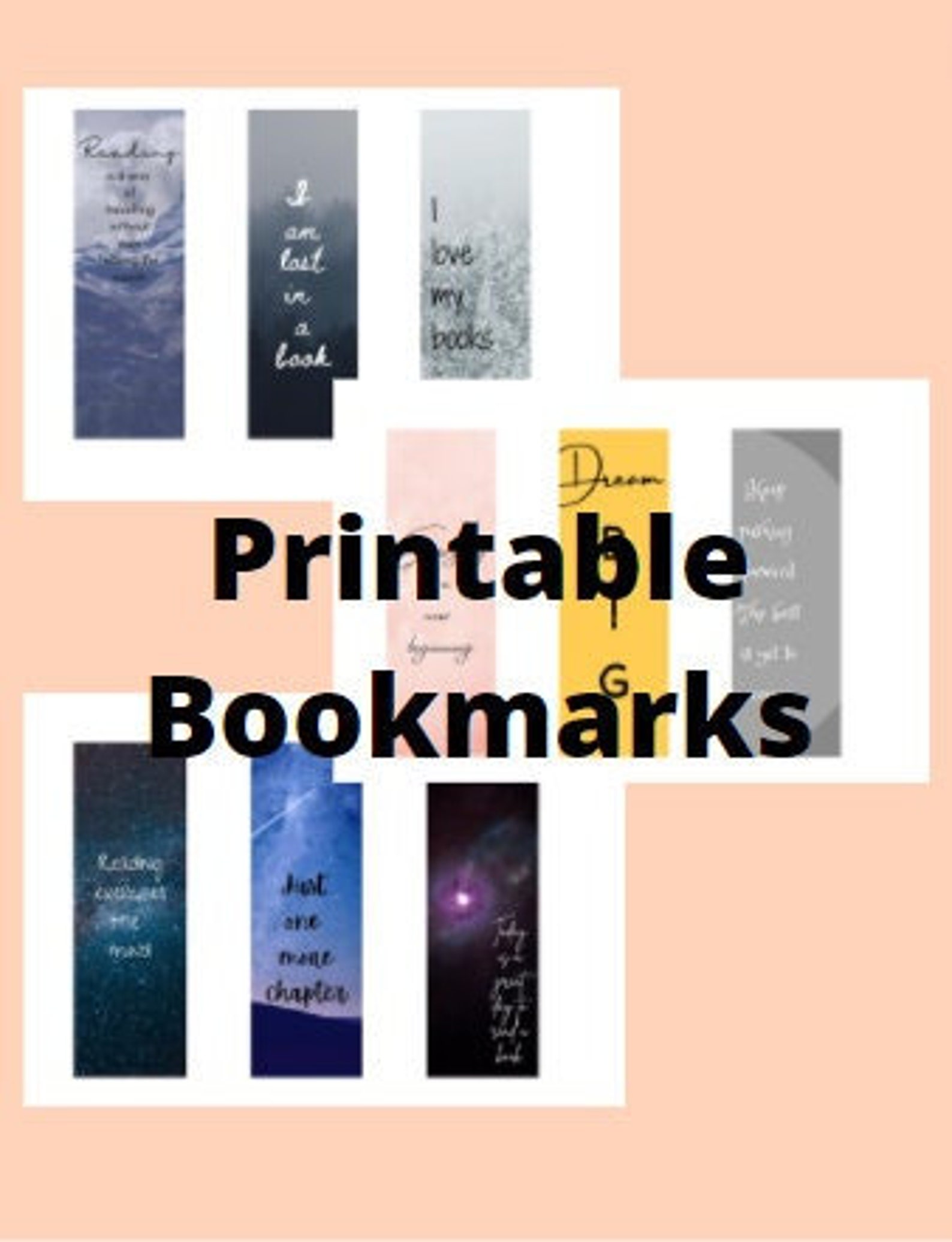 9 Printable Bookmarks Etsy