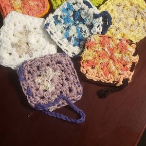 Crochet Soap Saver bag/ pouch 100% cotton, Soap Saver Bag, Soap Saver Pouch, Soap Saver Exfoliating Scrub, Soap Bag for Shower, Soap Bag