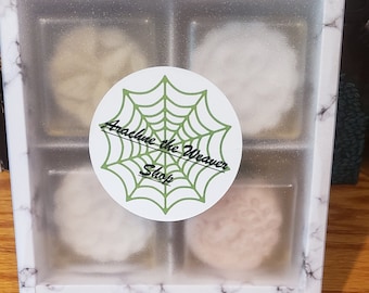 4 Pack Natural Bath Bombs with Epsom & luxury Salts - Handmade Bath Fizzy, Aromatherapy Bath  For Luxurious Bath Soak