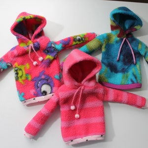 Handmade doll hoodies, doll hoodies, 1/6 scale dolls, fashion dolls, fashionable clothes, gift