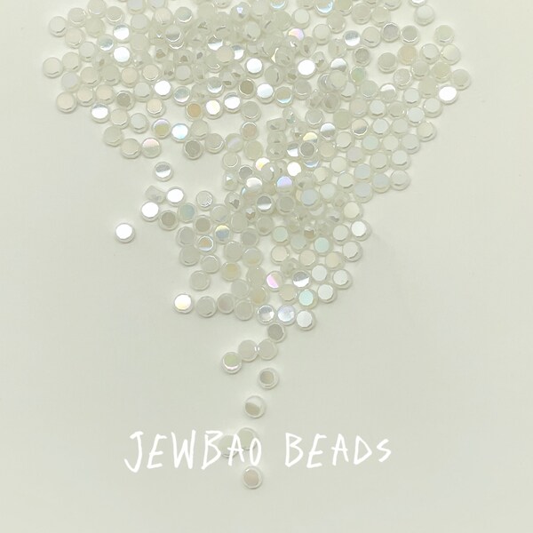 Perles nacrées de 4 mm, super brillantes, blanches/bleues/roses/jaunes, fabrication de bijoux, bricolage-5 g