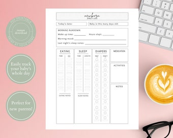 Baby Tracker | Breastfeeding Log | Daily Feeding Log | Baby Sleep Log | Newborn Daily Log | Baby Shower Gift
