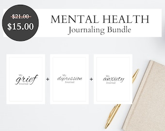 Mental Health Journals | Anxiety Journal | Grief Journal | Therapy Workbooks